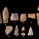 Pre-Clovis projectile points found at the Friedkin site.